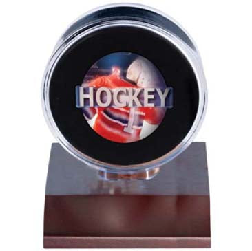 Ultra Pro - Puck Holder - Dark Wood available at 401 Games Canada