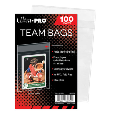 Ultra Pro - Resealable Bags - Team Bags - 100ct available at 401 Games Canada