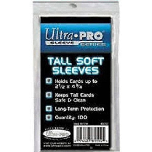Ultra Pro - Soft Sleeves 100ct - Tall 2-1/2"x4-3/4" available at 401 Games Canada