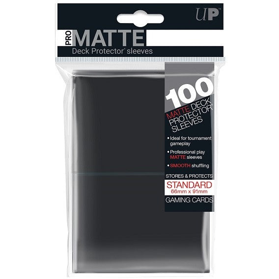 Ultra Pro - Standard Card Sleeves 100ct - Pro-Matte - Black available at 401 Games Canada