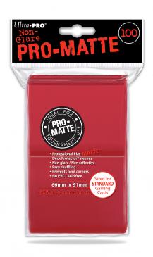 Ultra Pro - Standard Card Sleeves 100ct - Pro-Matte - Red available at 401 Games Canada