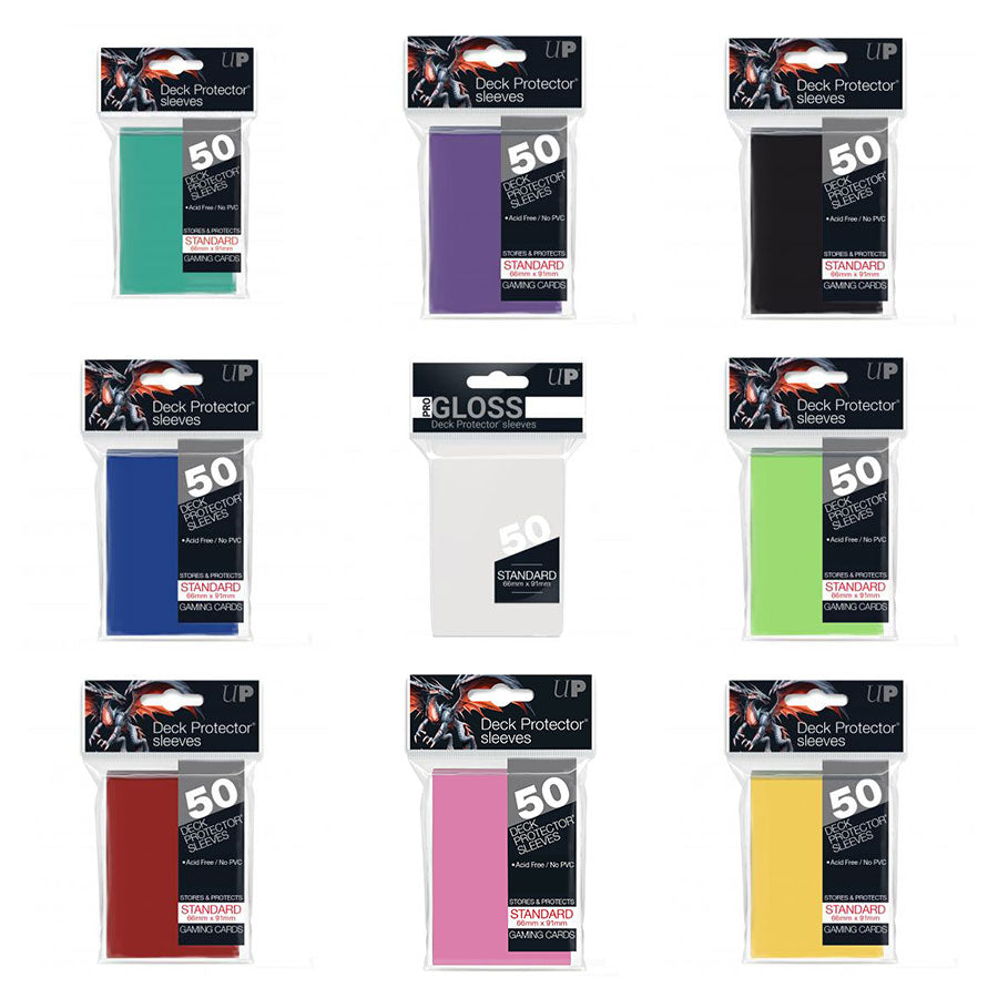 401 Games Canada - Ultra Pro - Standard Card Sleeves 50ct - Pro-Gloss - Various Colours 401 Games Canada - Ultra Pro - Standard Card Sleeves 50ct - Pro-Gloss - Various Colours