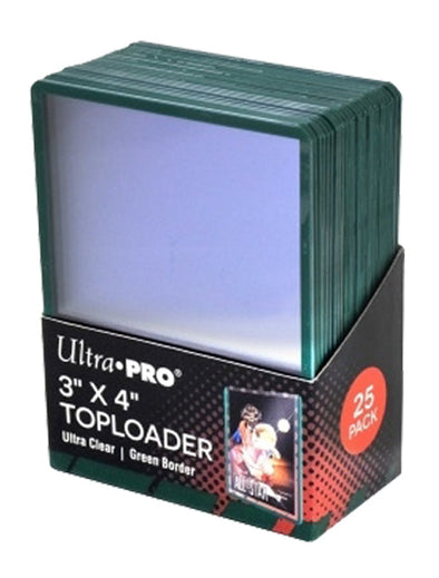 Ultra Pro - Toploader 25ct - 35pt - Green Border available at 401 Games Canada