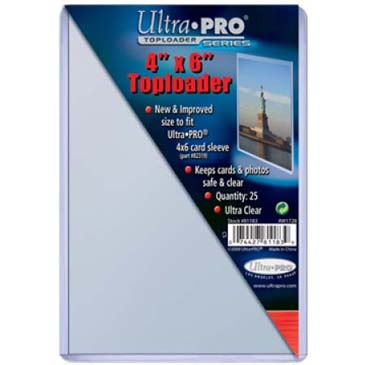 Ultra Pro - Toploader 25ct - 4x6 (101.6mm x 152.4mm) available at 401 Games Canada