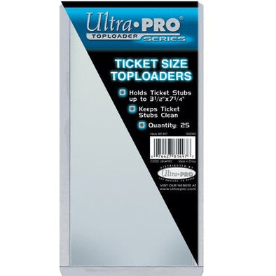 Ultra Pro - Toploader 25ct - Ticket Size - 3.5x7.25 available at 401 Games Canada