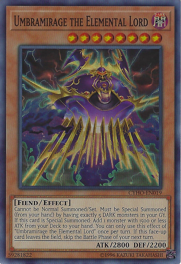 Umbramirage the Elemental Lord - CYHO-EN019 - Super Rare - Unlimited available at 401 Games Canada