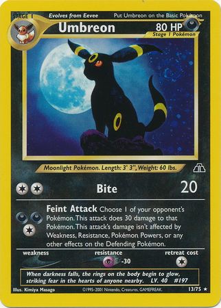 Umbreon - 13/75 - Holo - Unlimited available at 401 Games Canada