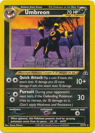 Umbreon - 32/75 - Rare - Unlimited available at 401 Games Canada