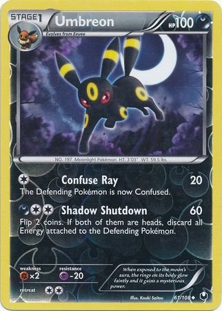 Umbreon - 61/108 - Uncommon - Reverse Holo available at 401 Games Canada