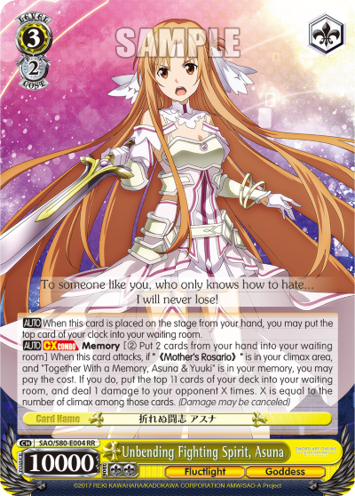 Unbending Fighting Spirit, Asuna (RR) available at 401 Games Canada