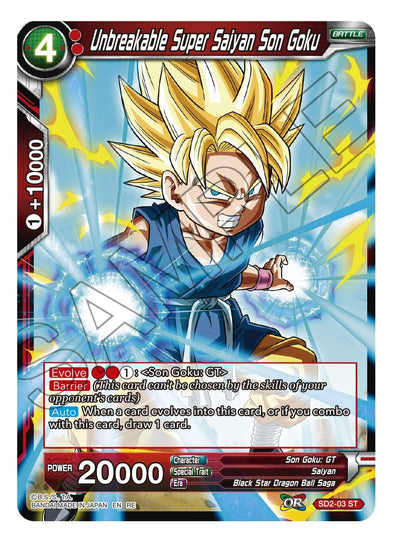 Unbreakable Super Saiyan Son Goku - SD2-003 - Common (Reprint) available at 401 Games Canada