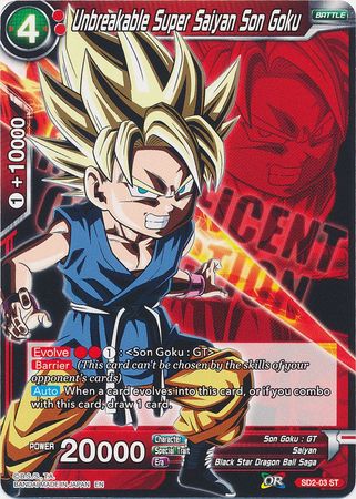 Unbreakable Super Saiyan Son Goku - SD2-03 - Starter Rare (Magnificent Collection) available at 401 Games Canada