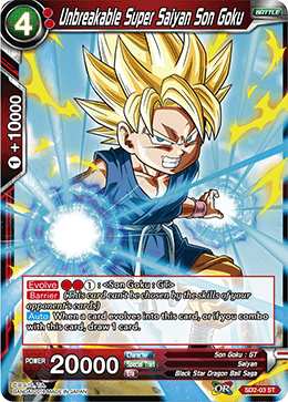 Unbreakable Super Saiyan Son Goku - SD2-03 - Starter Rare available at 401 Games Canada