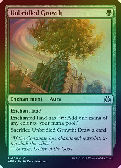 Unbridled Growth (Foil) (AER) available at 401 Games Canada