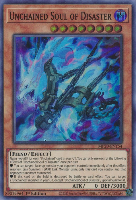 Unchained Soul of Disaster - MP20-EN154 - Super Rare - 1st Edition available at 401 Games Canada