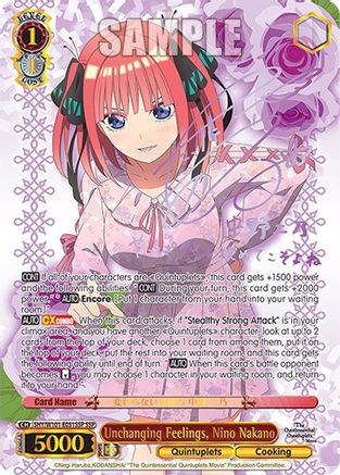 Unchanging Feelings, Nino Nakano (SSP) - 5HY/W101-E051SSP - Super Special Rare available at 401 Games Canada