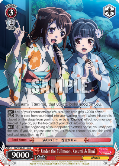 Under the Fullmoon, Kasumi & Rimi - Double Rare - BD/W47-E022 - Double Rare available at 401 Games Canada