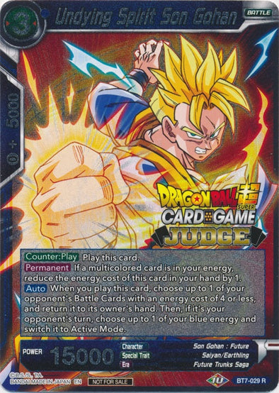 Undying Spirit Son Gohan - BT7-029 - Judge Promo (Foil) available at 401 Games Canada