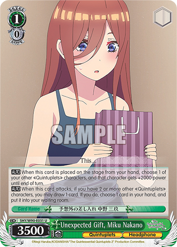 Unexpected Gift, Miku Nakano - 5HY/W90-E031 - Uncommon available at 401 Games Canada