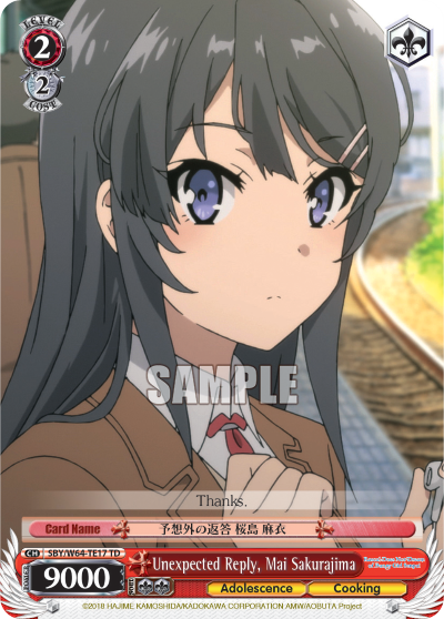 Unexpected Reply, Mai Sakurajima - SBY/W64-TE17 - Trial Deck available at 401 Games Canada