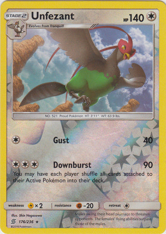 Unfezant - 176/236 - Rare - Reverse Holo available at 401 Games Canada
