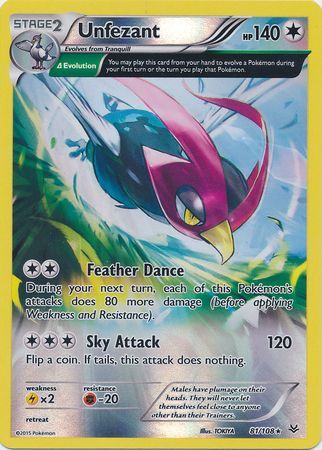Unfezant - 81/108 - Rare - Reverse Holo available at 401 Games Canada