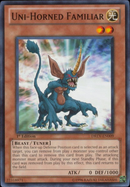 Uni-Horned Familiar - DREV-EN009 - Common - 1st Edition available at 401 Games Canada