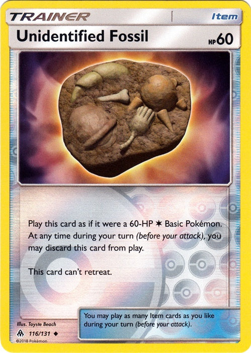 Unidentified Fossil - 116/131 - Uncommon - Reverse Holo available at 401 Games Canada