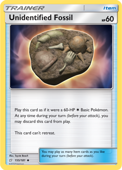 Unidentified Fossil - 155/181 - Uncommon available at 401 Games Canada