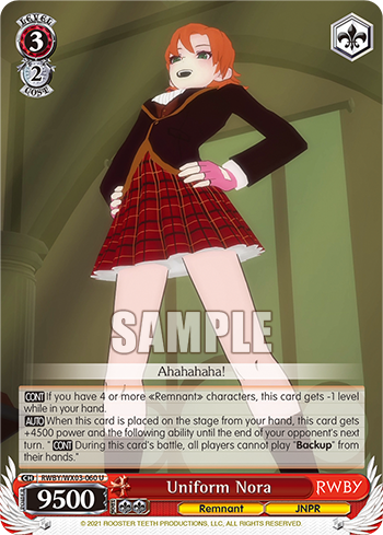 Uniform Nora - RWBY/WX03-060 - Uncommon available at 401 Games Canada