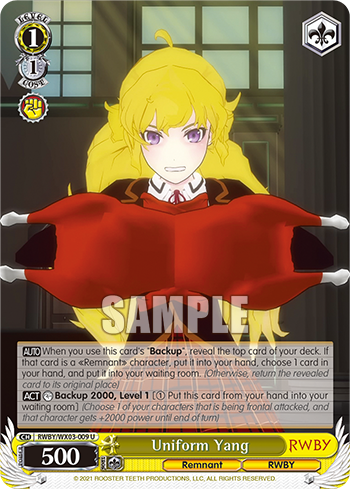 Uniform Yang - RWBY/WX03-009 - Uncommon available at 401 Games Canada
