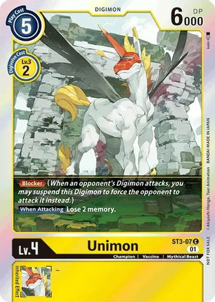 Unimon - ST3-07 - (Official Tournament Pack Vol.4) available at 401 Games Canada