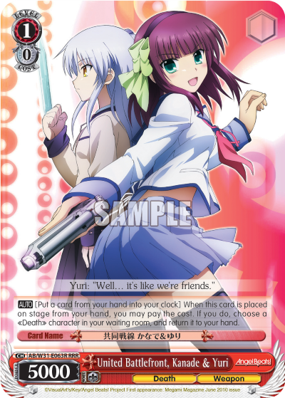 United Battlefront, Kanade & Yuri - AB/W31-E063R - Triple Rare available at 401 Games Canada