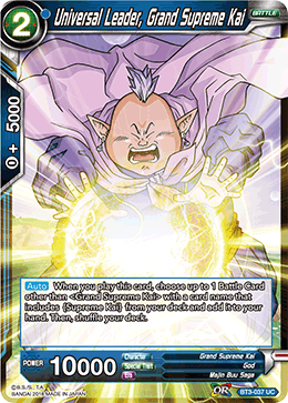 Universal Leader Grand Supreme Kai - BT3-037 - Uncommon available at 401 Games Canada