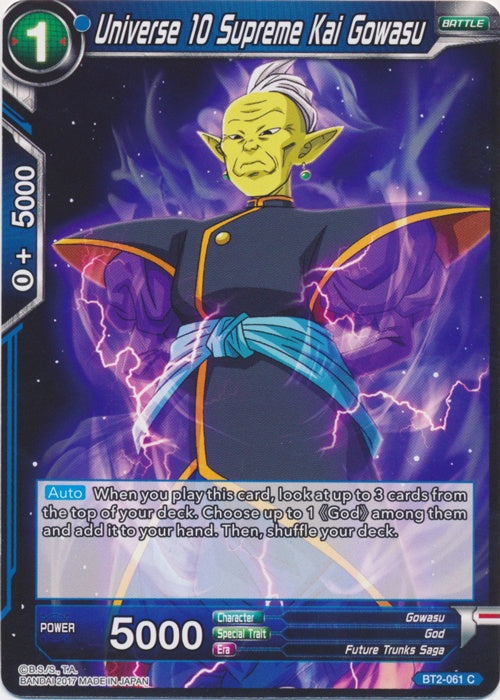 Universe 10 Supreme Kai Gowasu - BT2-061 - Common available at 401 Games Canada