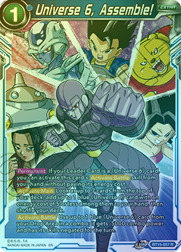 Universe 6, Assemble! - BT15-057 - Rare (FOIL) available at 401 Games Canada