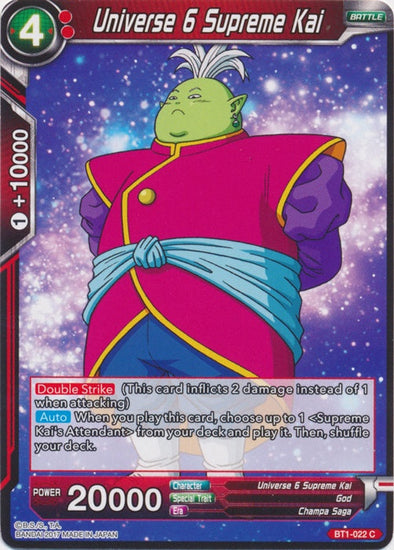 Universe 6 Supreme Kai - BT1-022 - Common available at 401 Games Canada