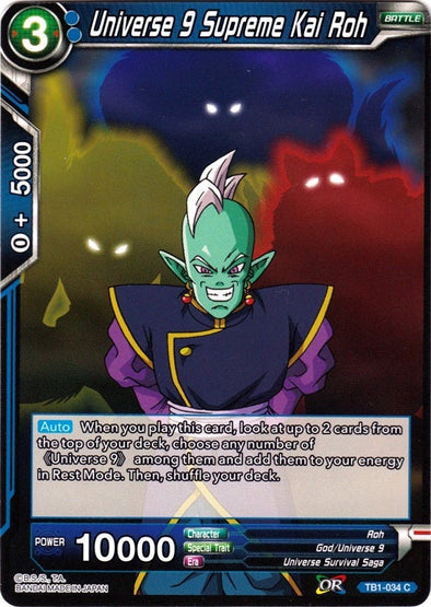 Universe 9 Supreme Kai Roh - TB1-034 - Common (Reprint) available at 401 Games Canada