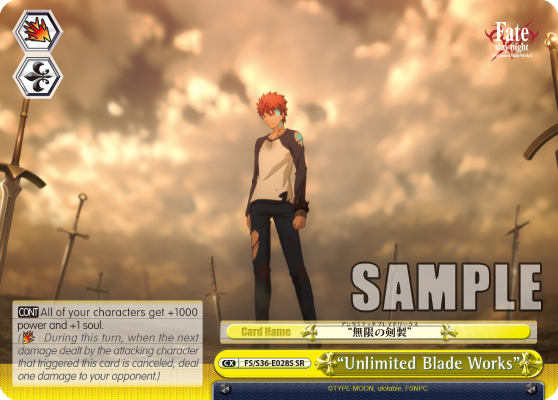 "Unlimited Blade Works" - FS/S36-E028S - Super Rare available at 401 Games Canada