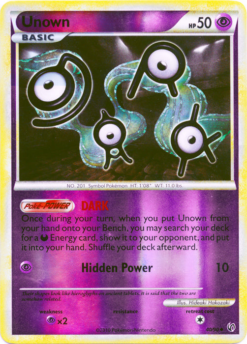 Unown - 40/90 - Uncommon - Reverse Holo available at 401 Games Canada