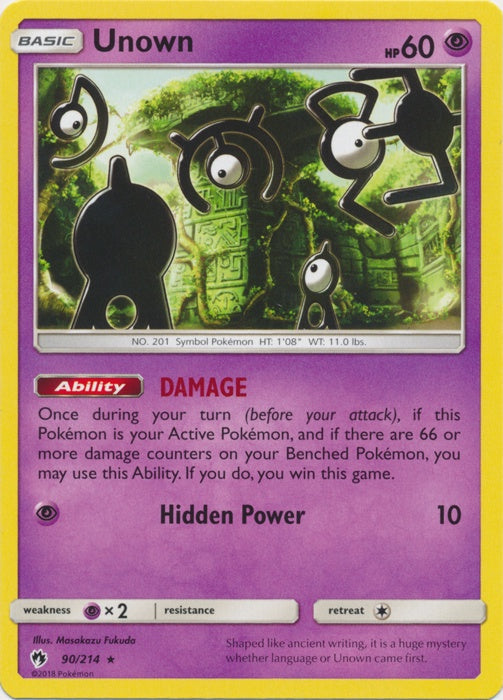 Unown - 90/214 available at 401 Games Canada