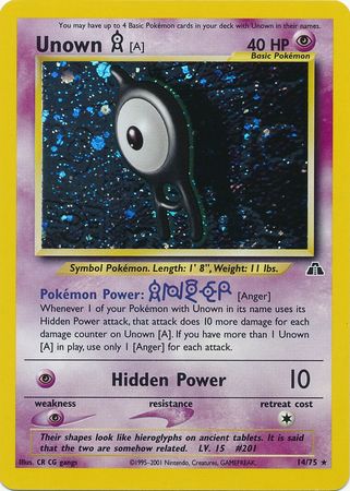 Unown A - 14/75 - Holo - Unlimited available at 401 Games Canada