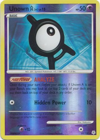 Unown A - 65/130 - Uncommon - Reverse Holo available at 401 Games Canada