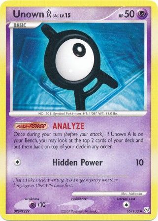 Unown A - 65/130 - Uncommon available at 401 Games Canada