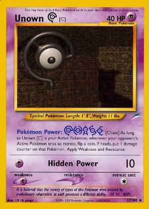 Unown C - 57/105 - Uncommon - Unlimited available at 401 Games Canada