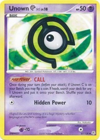 Unown C - 67/130 - Uncommon available at 401 Games Canada