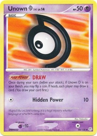 Unown D - 68/130 - Uncommon available at 401 Games Canada