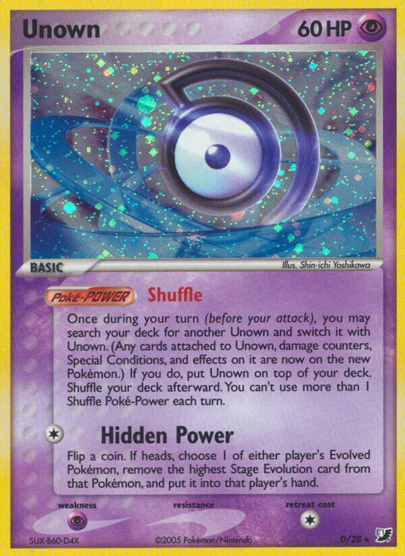 Unown D - D/28 - Holo Rare available at 401 Games Canada