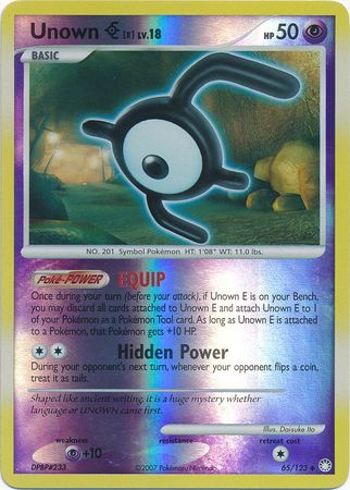 Unown E - 65/123 - Uncommon - Reverse Holo available at 401 Games Canada