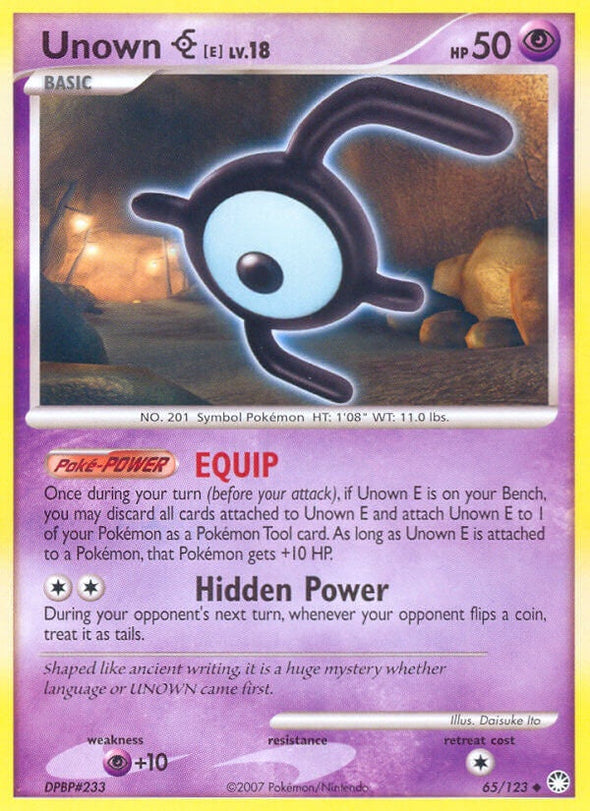 Unown E - 65/123 - Uncommon available at 401 Games Canada